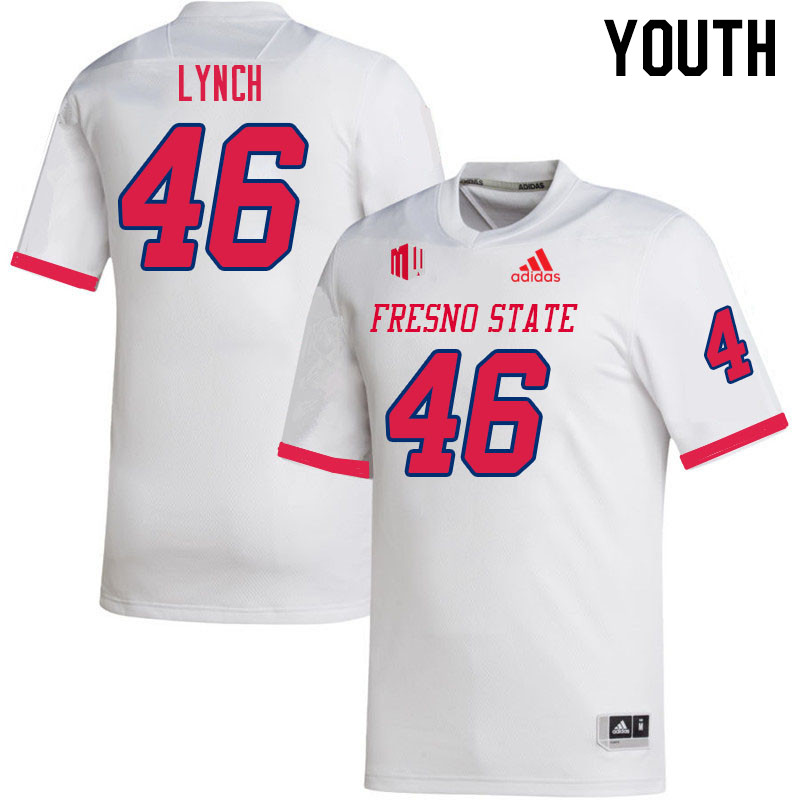 Youth #46 Dylan Lynch Fresno State Bulldogs College Football Jerseys Sale-White